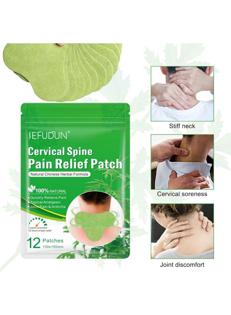 saykfoe 12PCS Heat Patches Neck, Pain Relief Patches in Minutes, Neck Patches for Pain Relief for Arthritis,Relieves Muscle Soreness in Cervical Spine, Legs, Knees, Waist, Joints-Adhesive Heat Pads Plaster - Image 4